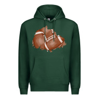 Sports Green football patch Premium Hoodie - AdoDesignShop