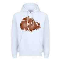 White football patch Premium Hoodie - AdoDesignShop