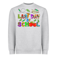 Heather Grey last day of school Heavyweight Sweatshirt - HRA Design Shop