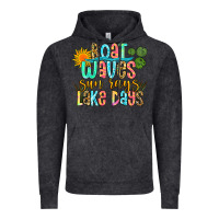 Vintage Black boat waves sun rays lake days Vintage Hoodie - Zillion Design Studio