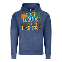 Vintage Denim boat waves sun rays lake days Vintage Hoodie - Zillion Design Studio