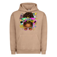 Pigment Burro 80's babe afro messy bun Urban Hoodie - texasbilliewilder