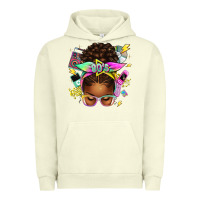 Pigment Pistachio 80's babe afro messy bun Urban Hoodie - texasbilliewilder