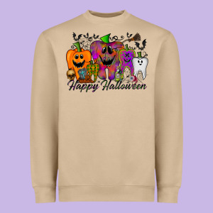 Happy Halloween Tooth Heavyweight Sweatshirt Designed By Racoondesign
