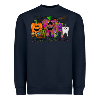 Navy happy halloween tooth Heavyweight Sweatshirt - RacoonDesign