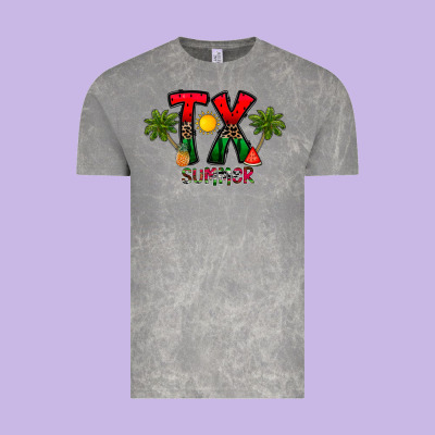 Texas Summer Vintage Tee Designed By Cowhidedigitalart