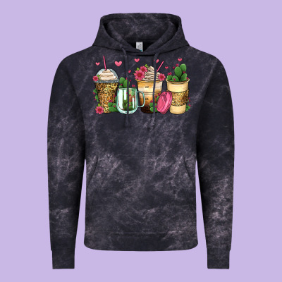 Cactus Coffee Cups Vintage Hoodie Designed By Zillion Design Studio