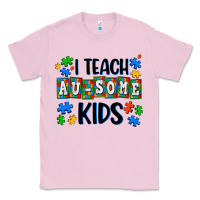 Bubblegum Pink i teach ausome kids Classic Tee - AdoDesignShop