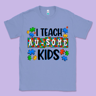 I Teach Ausome Kids Classic Tee Designed By Adodesignshop