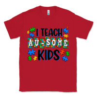 Red i teach ausome kids Classic Tee - AdoDesignShop