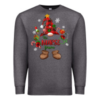 Charcoal Heather the nurse gnome christmas Premium Sweatshirt - MaliasSmallBusiness