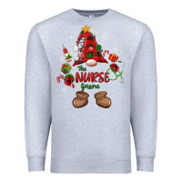 Heather Grey the nurse gnome christmas Premium Sweatshirt - MaliasSmallBusiness