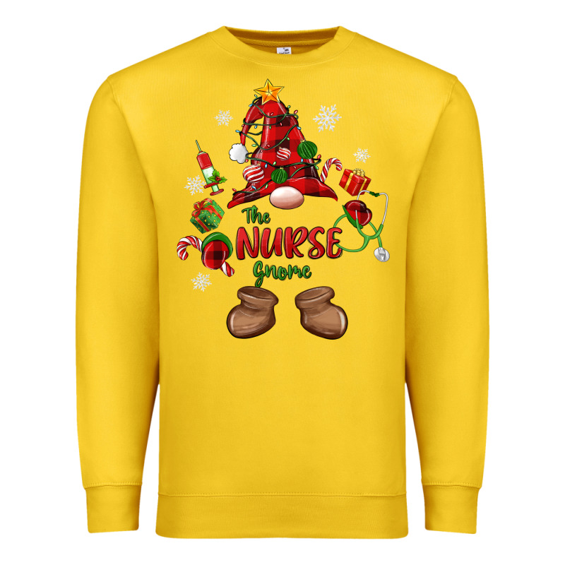 The Nurse Gnome Christmas Premium Sweatshirt by MaliasSmallBusiness | Teevron