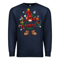 Navy the nurse gnome christmas Premium Sweatshirt - MaliasSmallBusiness