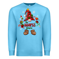 Ocean Blue the nurse gnome christmas Premium Sweatshirt - MaliasSmallBusiness