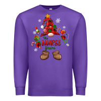 Purple the nurse gnome christmas Premium Sweatshirt - MaliasSmallBusiness
