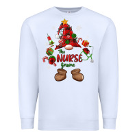 White the nurse gnome christmas Premium Sweatshirt - MaliasSmallBusiness