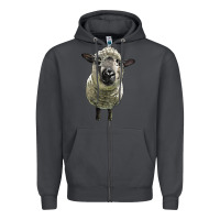 Smoke hampshire sheep head Zipper Hoodie - LillyAllenDesigns