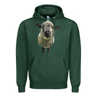 Sports Green hampshire sheep head Zipper Hoodie - LillyAllenDesigns