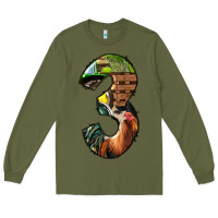 Army Green farm life alphabet numbers 3 Long Sleeve Tee - BundleAndBundleShop