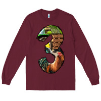 Burgundy farm life alphabet numbers 3 Long Sleeve Tee - BundleAndBundleShop