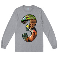 Heather Grey farm life alphabet numbers 3 Long Sleeve Tee - BundleAndBundleShop
