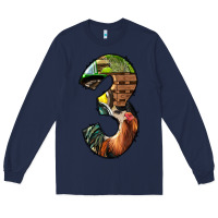 Navy farm life alphabet numbers 3 Long Sleeve Tee - BundleAndBundleShop