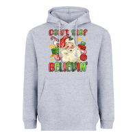 Heather Grey don't stop believin' Heavyweight Hoodie - MaliasSmallBusiness