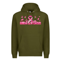 Army Green breast cancer american football Premium Hoodie - Jasminsmagicworld
