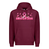 Burgundy breast cancer american football Premium Hoodie - Jasminsmagicworld