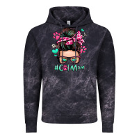 Cloud Black cat mom messy bun Vintage Hoodie - Zillion Design Studio