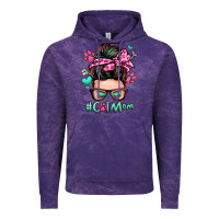 Cloud Purple cat mom messy bun Vintage Hoodie - Zillion Design Studio