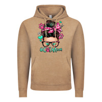 Vintage Coffee cat mom messy bun Vintage Hoodie - Zillion Design Studio