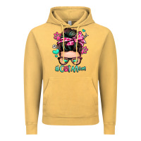 Vintage Mustard cat mom messy bun Vintage Hoodie - Zillion Design Studio