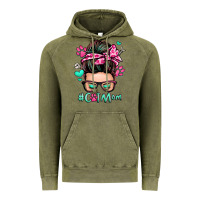 Vintage Olive cat mom messy bun Vintage Hoodie - Zillion Design Studio