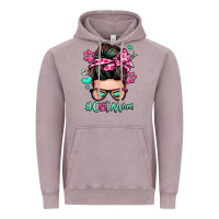 Vintage Zinc cat mom messy bun Vintage Hoodie - Zillion Design Studio