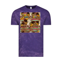 Cloud Purple western hereford cattle seamless pattern Vintage Tee - HRA Design Shop