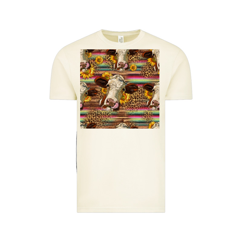 Western Hereford Cattle Seamless Pattern Vintage Tee by HRA Design Shop | Teevron
