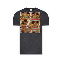 Vintage Black western hereford cattle seamless pattern Vintage Tee - HRA Design Shop
