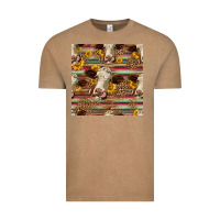 Vintage Coffee western hereford cattle seamless pattern Vintage Tee - HRA Design Shop