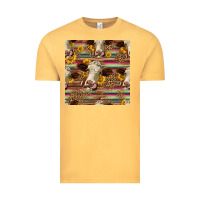 Vintage Mustard western hereford cattle seamless pattern Vintage Tee - HRA Design Shop