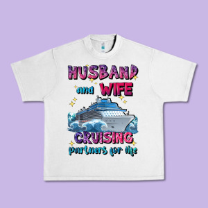 Husband And Wife Cruising Partners For Life Urban Heavy Tee Designed By Jahusdesignshop