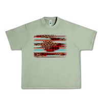 Oil Green leopard serape background Urban Heavy Tee - BarkalooDesign