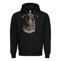 Black dorper sheep head Zipper Hoodie - LillyAllenDesigns