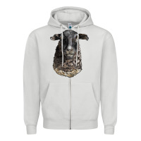 Dove Grey dorper sheep head Zipper Hoodie - LillyAllenDesigns