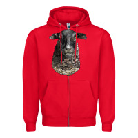 Red dorper sheep head Zipper Hoodie - LillyAllenDesigns