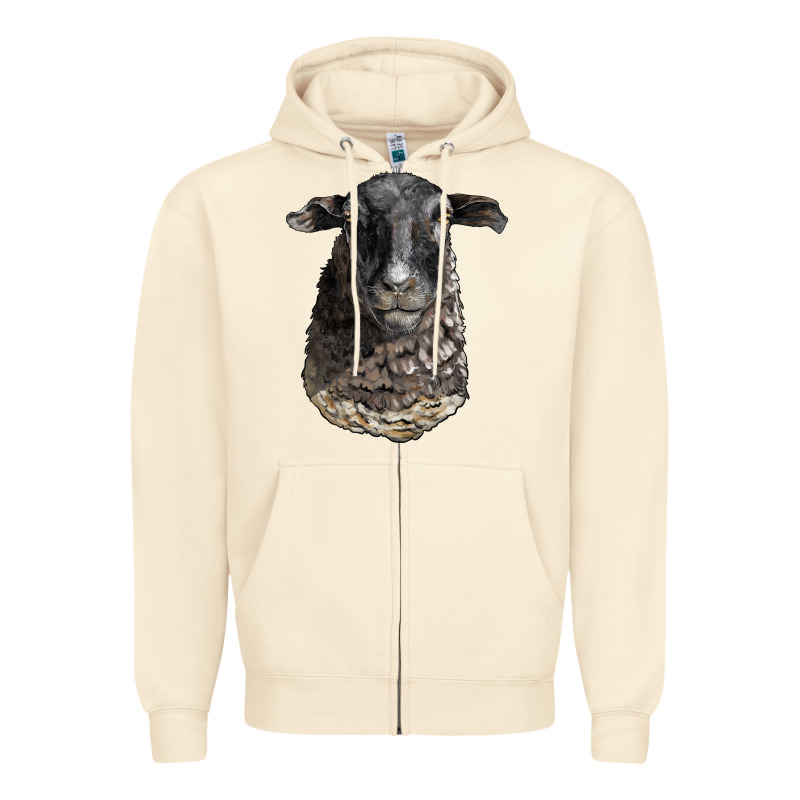 Dorper Sheep Head Zipper Hoodie by LillyAllenDesigns | Teevron