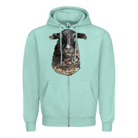 Seafoam dorper sheep head Zipper Hoodie - LillyAllenDesigns
