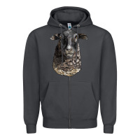 Smoke dorper sheep head Zipper Hoodie - LillyAllenDesigns