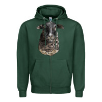 Sports Green dorper sheep head Zipper Hoodie - LillyAllenDesigns